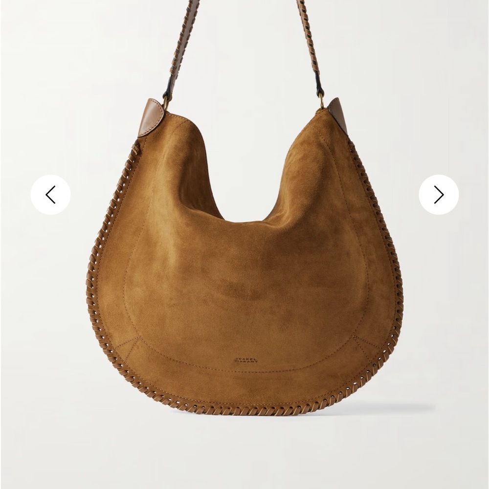 Isabel Marant Oskan Hobo Soft bag in cognac suede calfskin